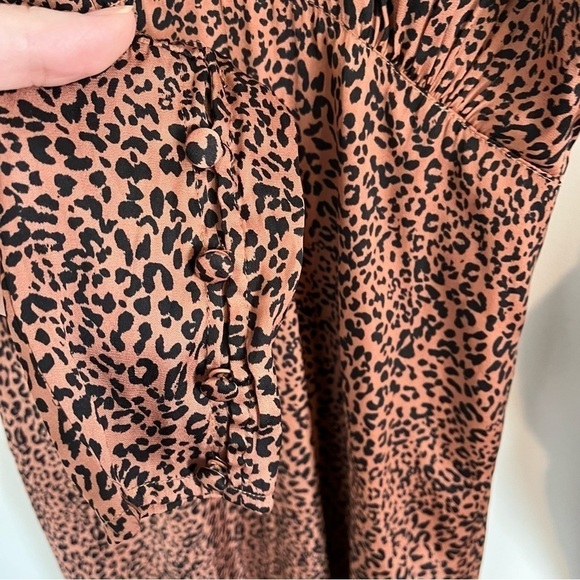 FREE PEOPLE Blogger Favorite Cocoa Loveless Leopard Midi Dress - Picture 8 of 11